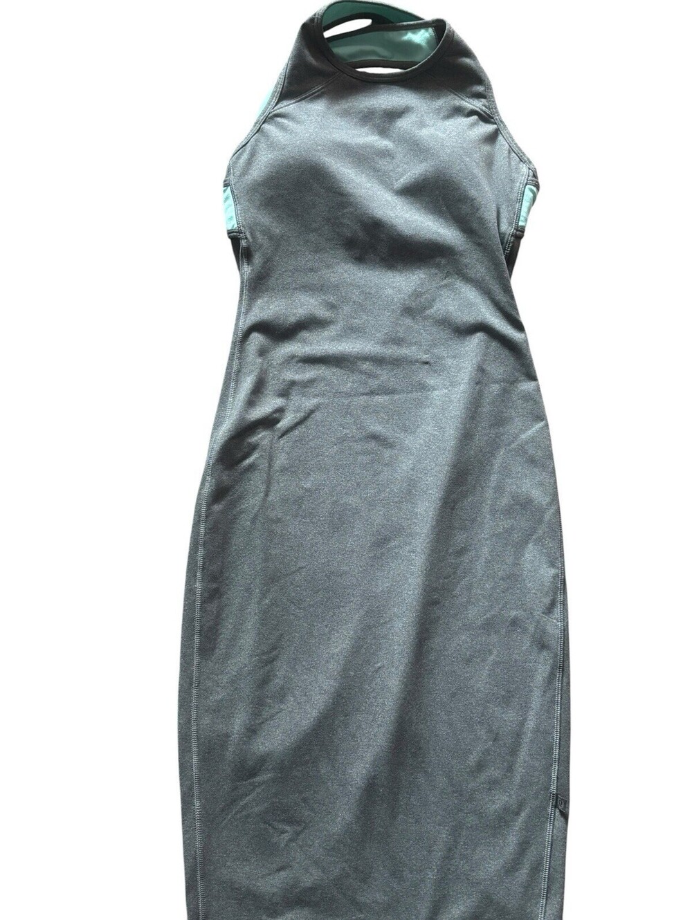 Lululemon Picnic Play Midi Dress XS Heathered Slate Gray Woman Criss Cross Read